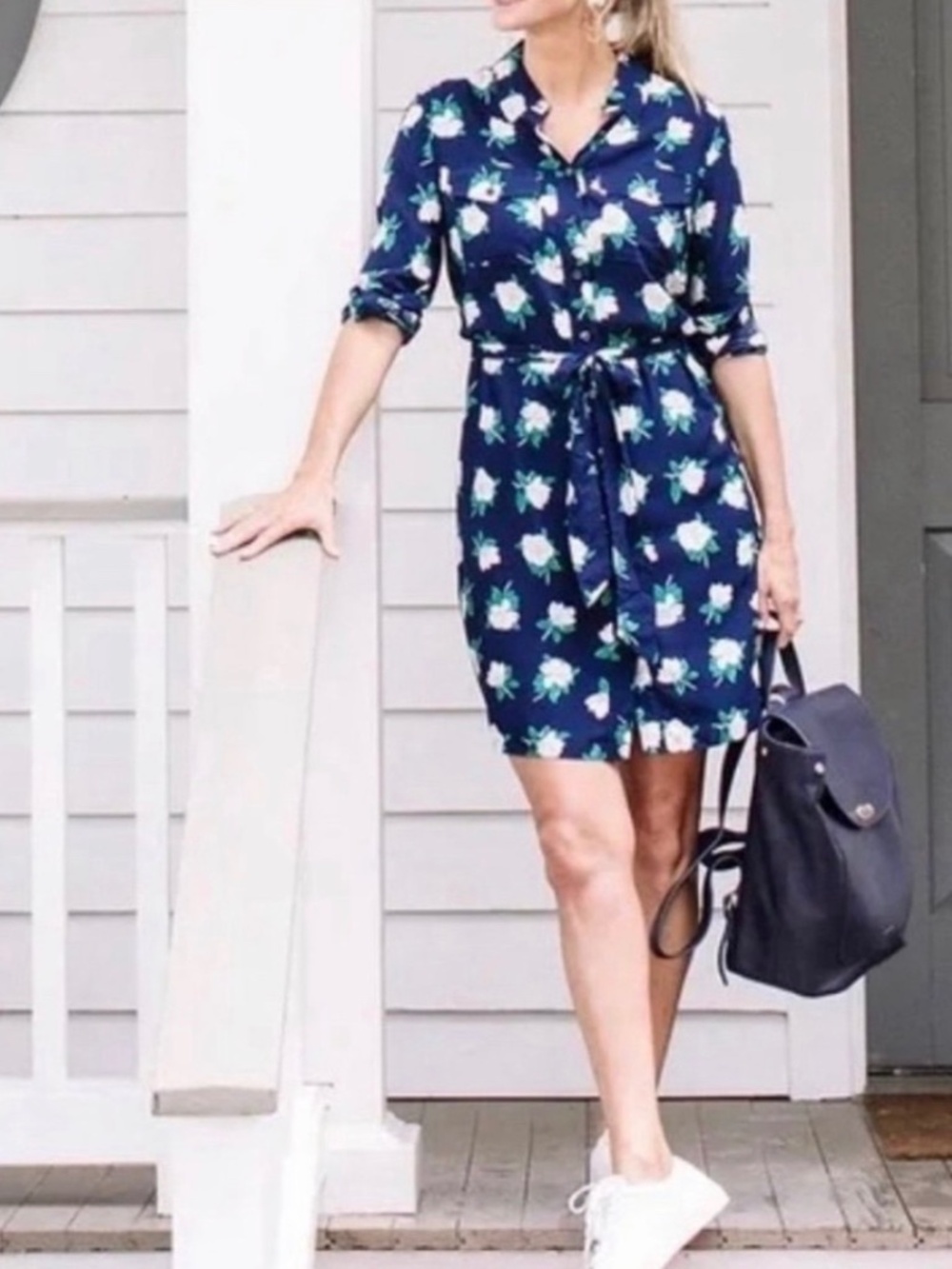 Draper James Magnolia print shirt dress
